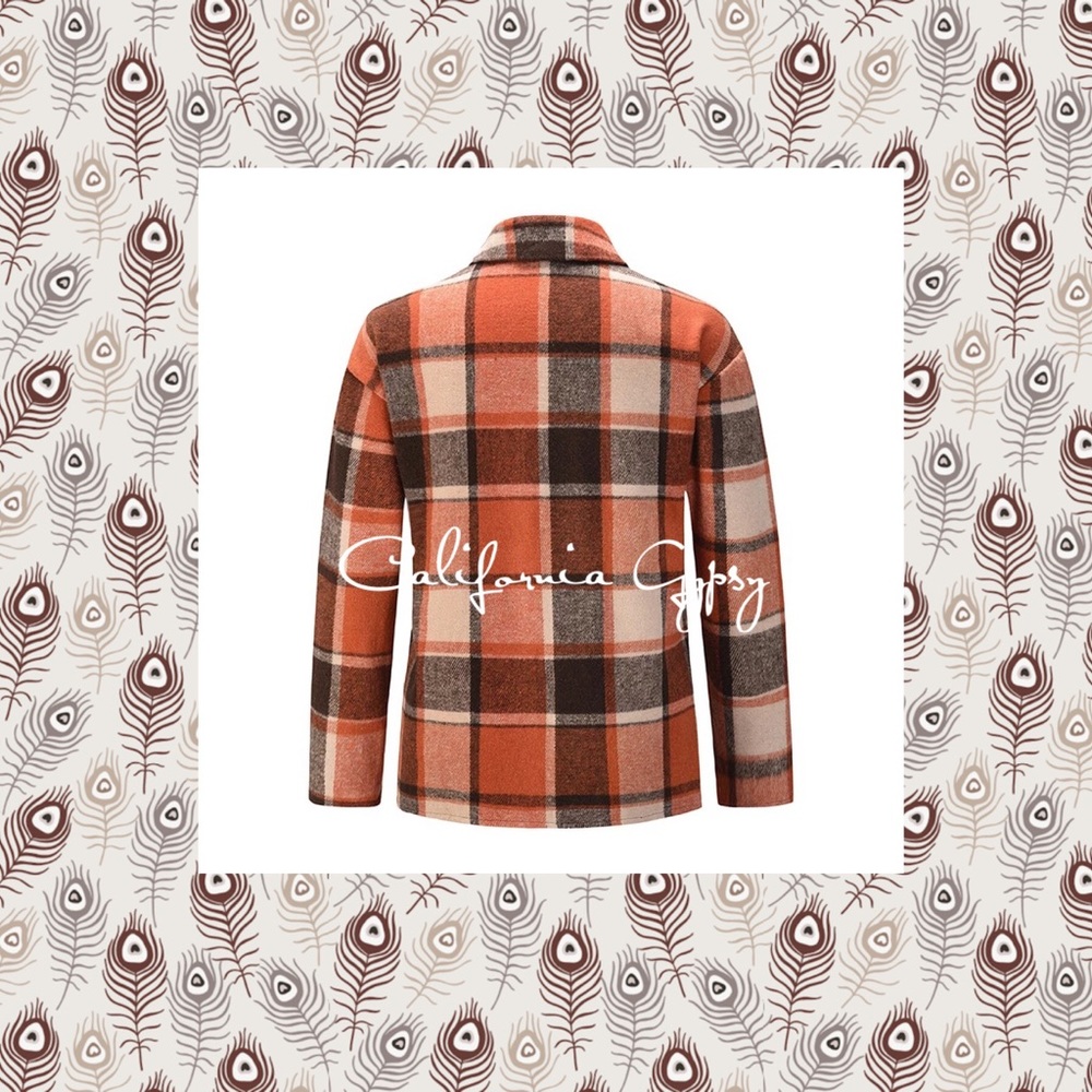 Buffalo Plaid Boyfriend Fit Jacket - Picture 3 of 10